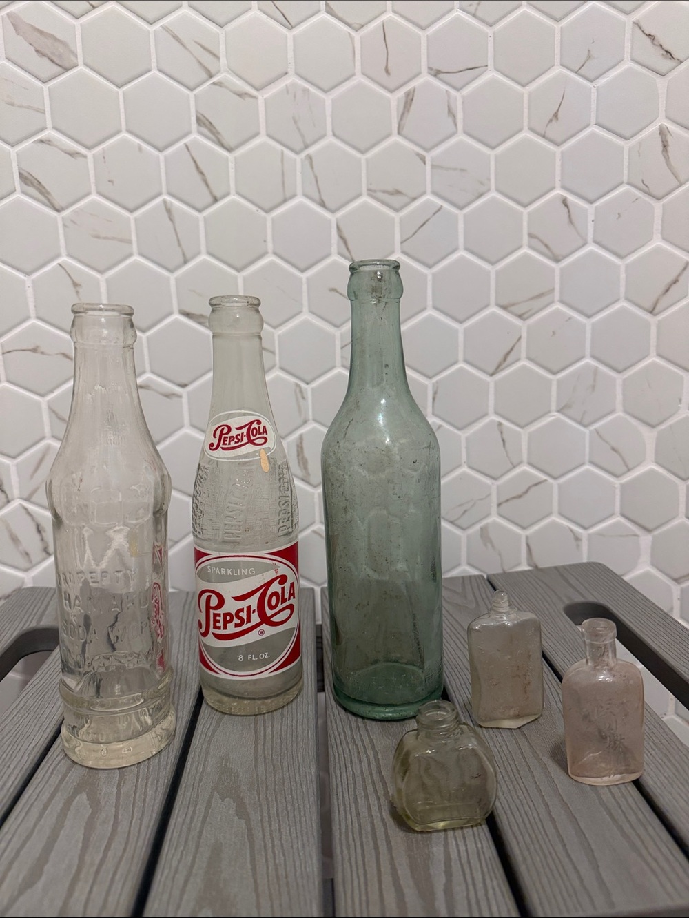 Clear Glass Soda Bottle - Vintage Style
